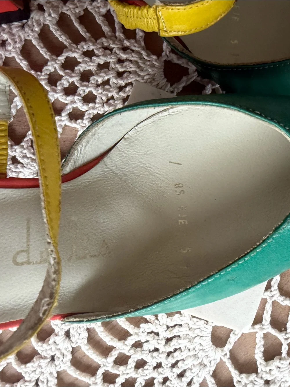 ✨Vintage dabal de lis Leather Slingback Pumps